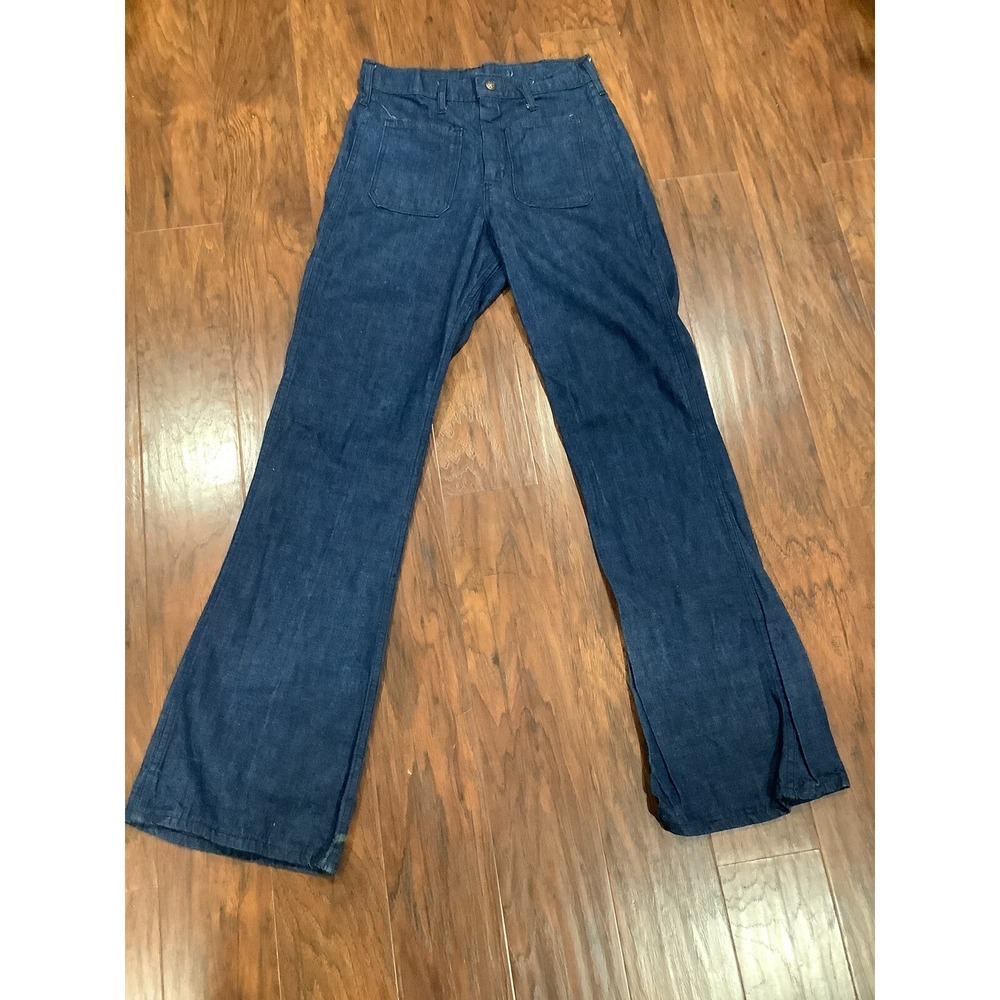 True Vintage 1960s  Union Worker Denim Jeans Snap Button USA Very Rare